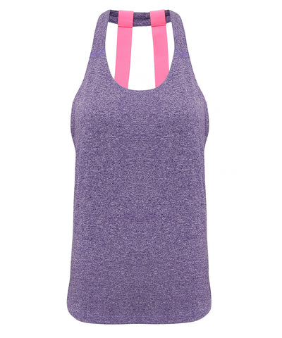 Camiseta de tirantes con doble correa para mujer TriDri® | Melange Morado