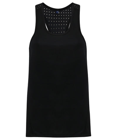 Chaleco cortado a lser TriDri® para mujer | Negro
