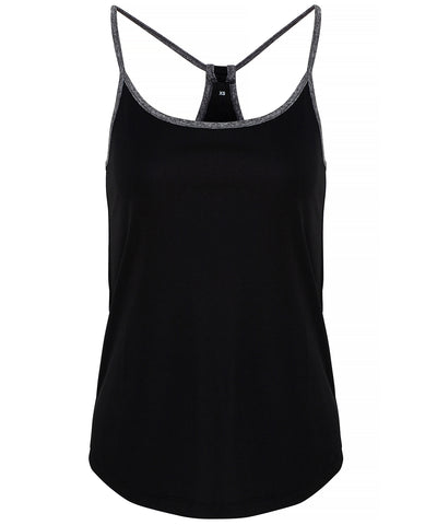 Camiseta de yoga para mujer TriDri® | Negro/Melange Negro