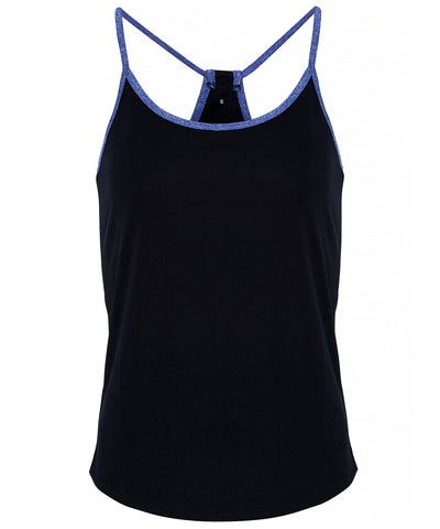 Camiseta de yoga para mujer TriDri® | Azul Marino/Melange Azul