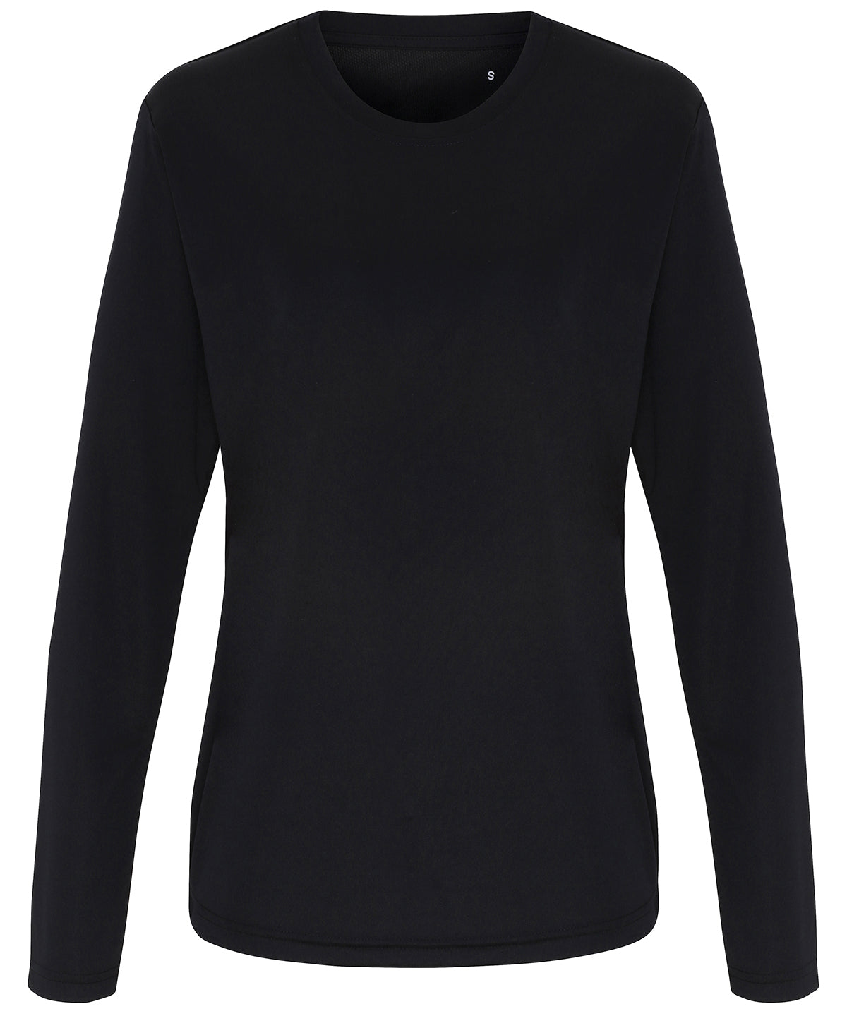 Camiseta de rendimiento de manga larga para mujer TriDri® | Negro