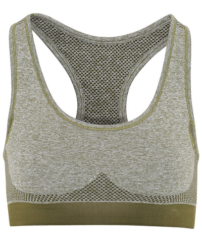 Sujetador moldeador deportivo multiusos sin costuras TriDri® con ajuste 3D | Verde Oliva