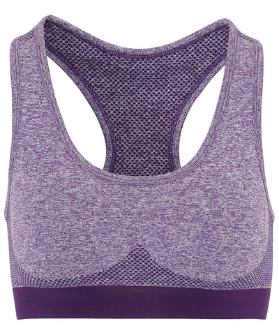 Sujetador moldeador deportivo multiusos sin costuras TriDri® con ajuste 3D | Morado
