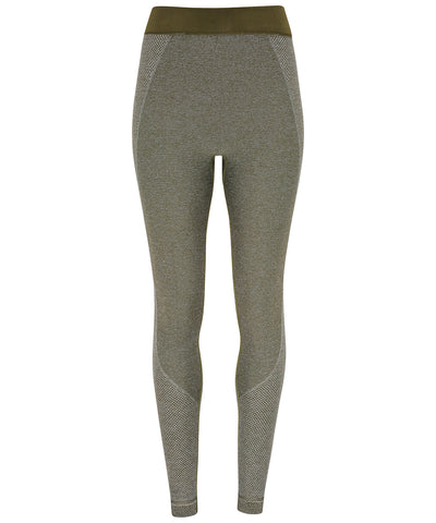 Mallas esculpidas multi-deporte sin costuras con ajuste 3D de TriDri® para mujer | Verde Oliva