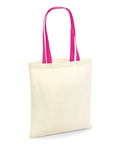 Bolsa para toda la vida - asas de contraste | Natural/Fucsia