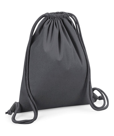Gymsac de algodón orgánico premium | Gris Grafito
