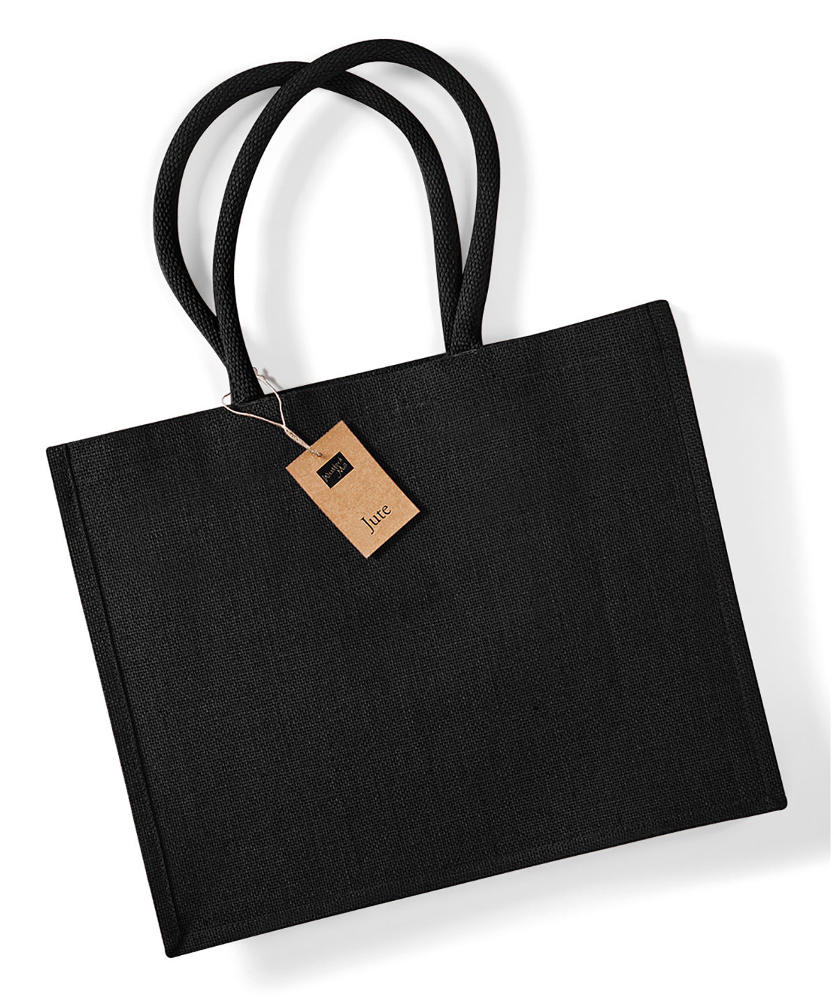 Bolso clásico de yute | Negro/Negro