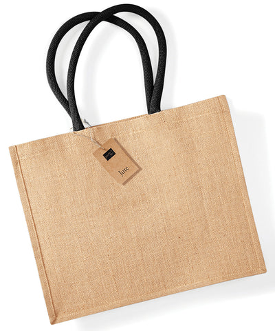 Bolso clásico de yute | Natural/Negro