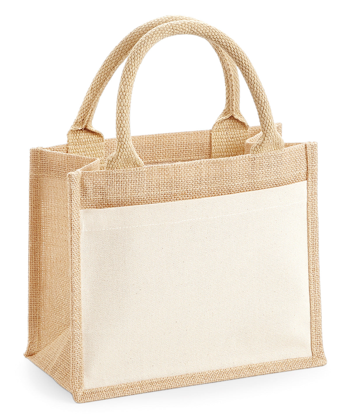 Bolsa de regalo de yute con bolsillo de algodón | Natural