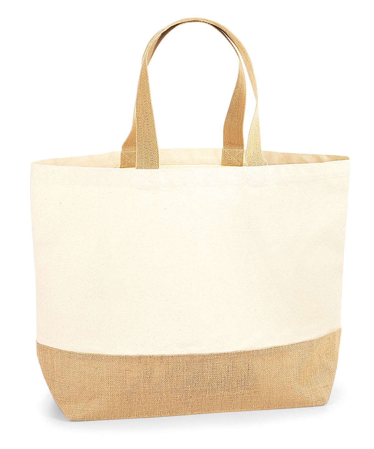 Bolso de lona con base de yute XL | Natural