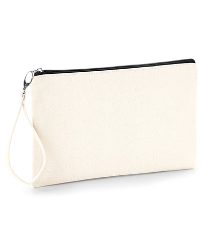 Bolso de muñeca de lona | Natural/Negro