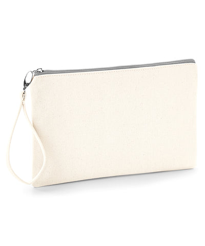 Bolso de muñeca de lona | Natural/Gris Claro