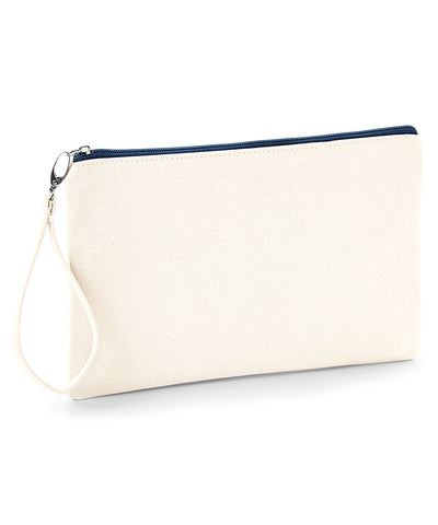 Bolso de muñeca de lona | Natural/Marino