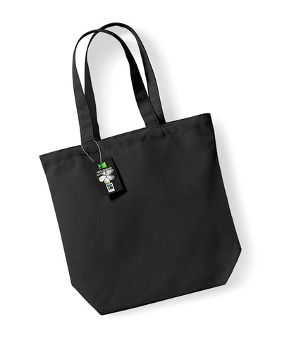 Bolso shopper de algodón de Comercio Justo Camden | Negro