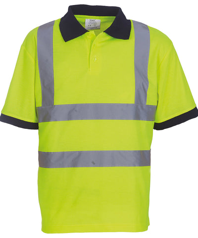 Polo de manga corta de alta visibilidad (HVJ210) | Amarillo Claro