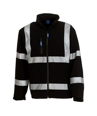 Chaqueta softshell de alta visibilidad (HVK09) | Negro -> Carbón