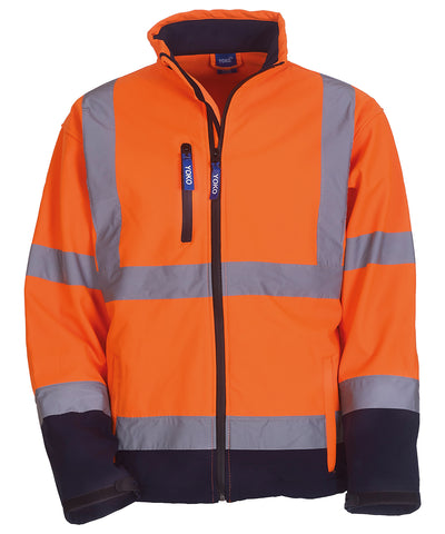 Chaqueta softshell de alta visibilidad (HVK09) | Naranja/Marino