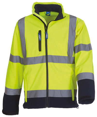 Chaqueta softshell de alta visibilidad (HVK09) | Amarillo/Marino