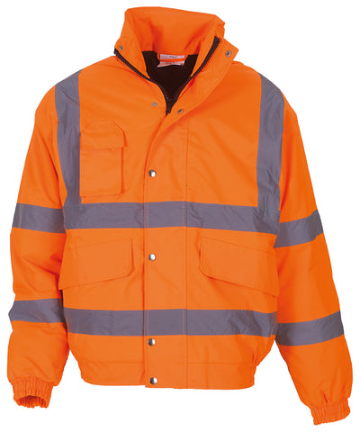 Chaqueta bomber clásica de alta visibilidad (HVP211) | Naranja Claro