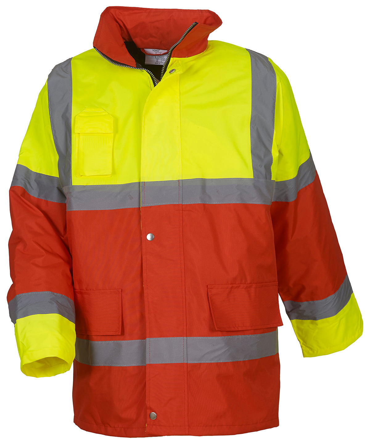 Chaqueta de alta visibilidad con contraste (HVP303) | Amarillo/Rojo
