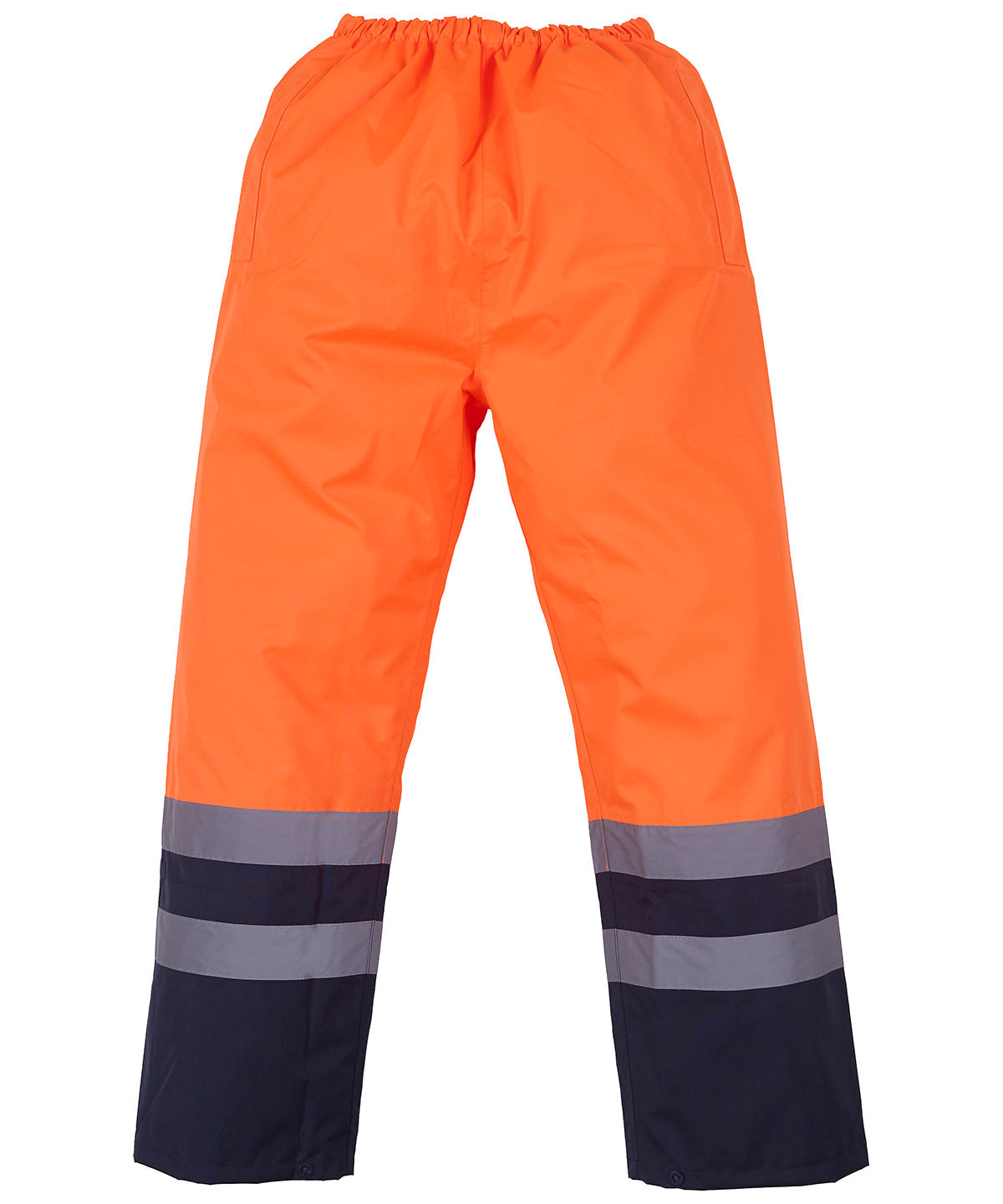 Pantalones impermeables de alta visibilidad (HVS463) | Naranja/Marino