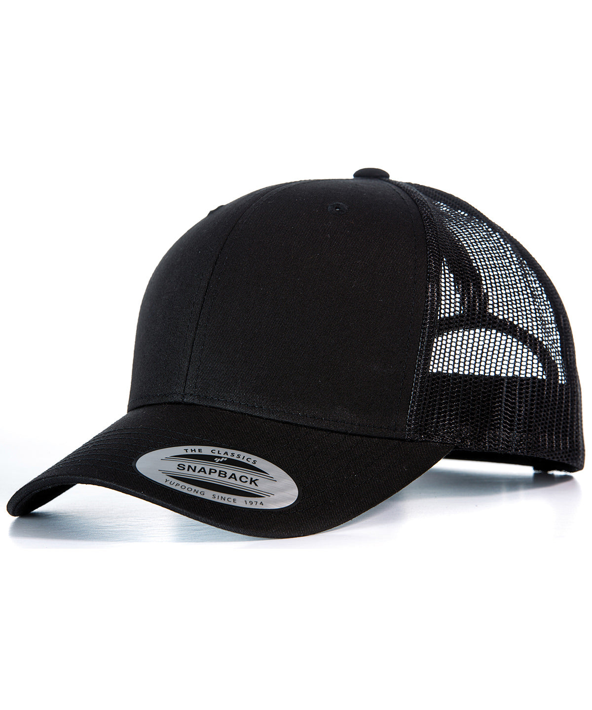Gorra trucker retro (6606) | Negro/Negro