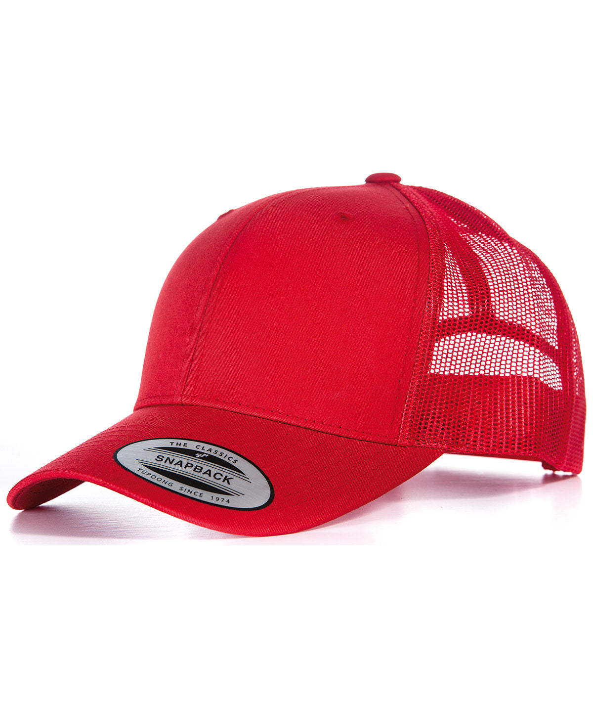 Gorra trucker retro (6606) | Rojo/Rojo