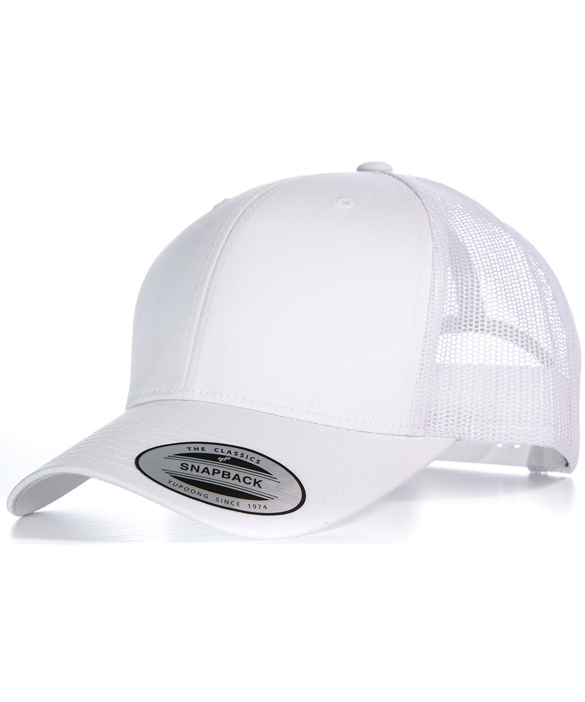 Gorra trucker retro (6606) | Blanco/Blanco
