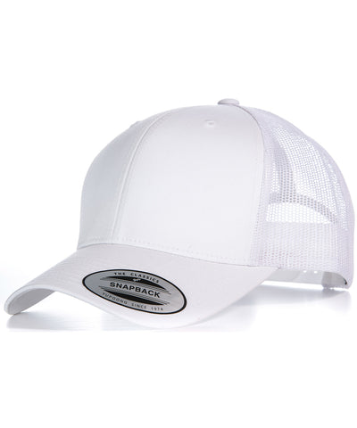 Gorra trucker retro (6606) | Blanco/Blanco