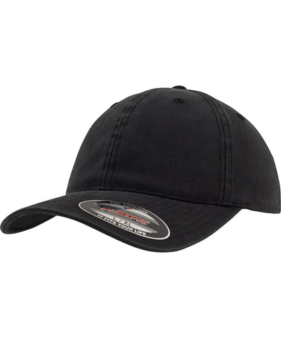 Gorra de algodn lavado Flexfit para pap (6997) | Negro