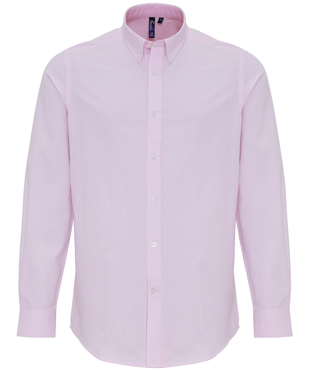 Camisa de rayas Oxford con mezcla de algodn | Blanco/Rosa