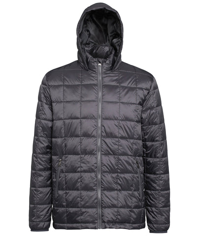 Chaqueta acolchada con capucha | Gris Acero
