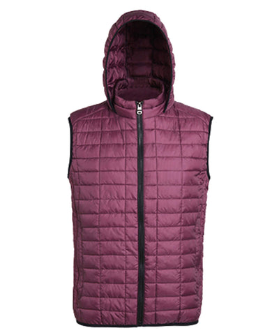 Chaleco con capucha de panal | Morado Oscuro