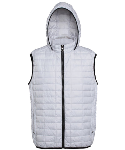 Chaleco con capucha de panal | Blanco