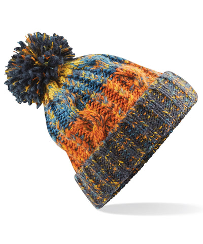 Gorro de lana con pompn y sacacorchos | Retro Blue