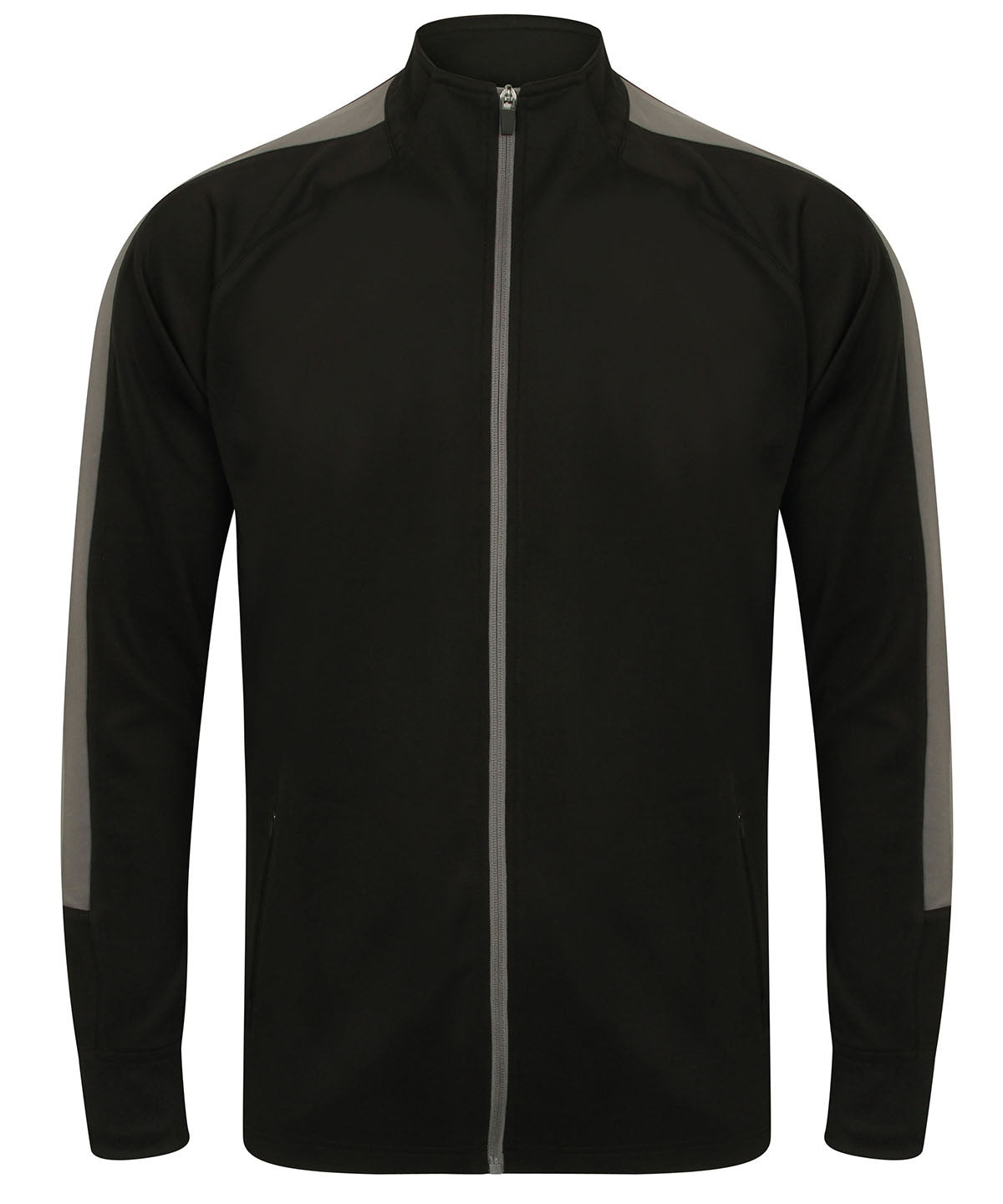 Sudadera de chndal de punto | Negro/Gris Metlico Oscuro