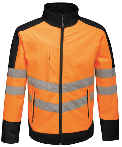 Softshell profesional de alta visibilidad | Naranja/Marino