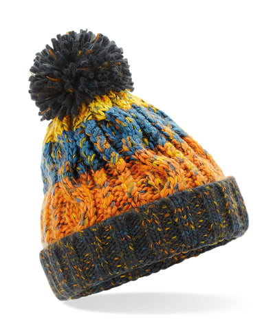 Gorro de lana con pompn y tirabuzn para nios | Retro Blues