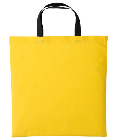 Bolso de algodn Varsity con asas cortas | Girasol/Negro