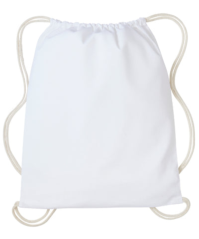 Saco de gimnasio con cordones | Blanco/Natural