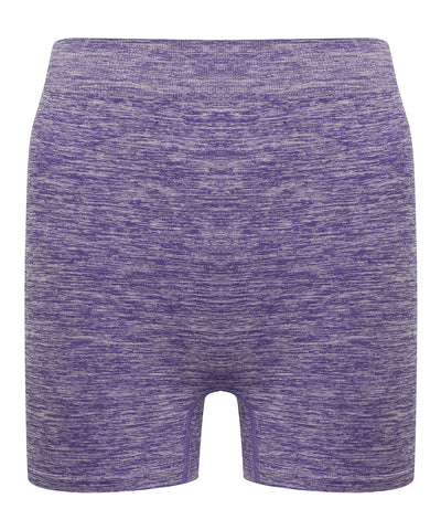 Pantalones cortos sin costuras para mujer | Morado Jaspeado