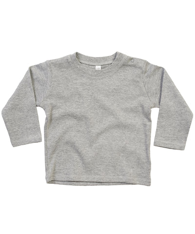 Body de manga larga para beb | Gris Jaspeado - Gris Jaspeado Claro