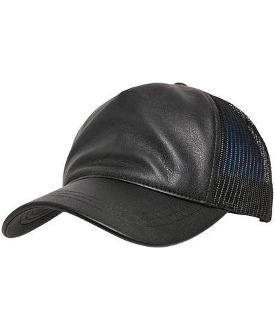 Camionero de cuero | Negro/Negro
