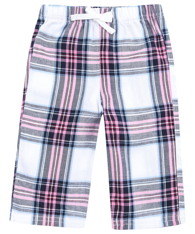 Pantalones de saln de cuadros | Cuadros Blanco/Rosa