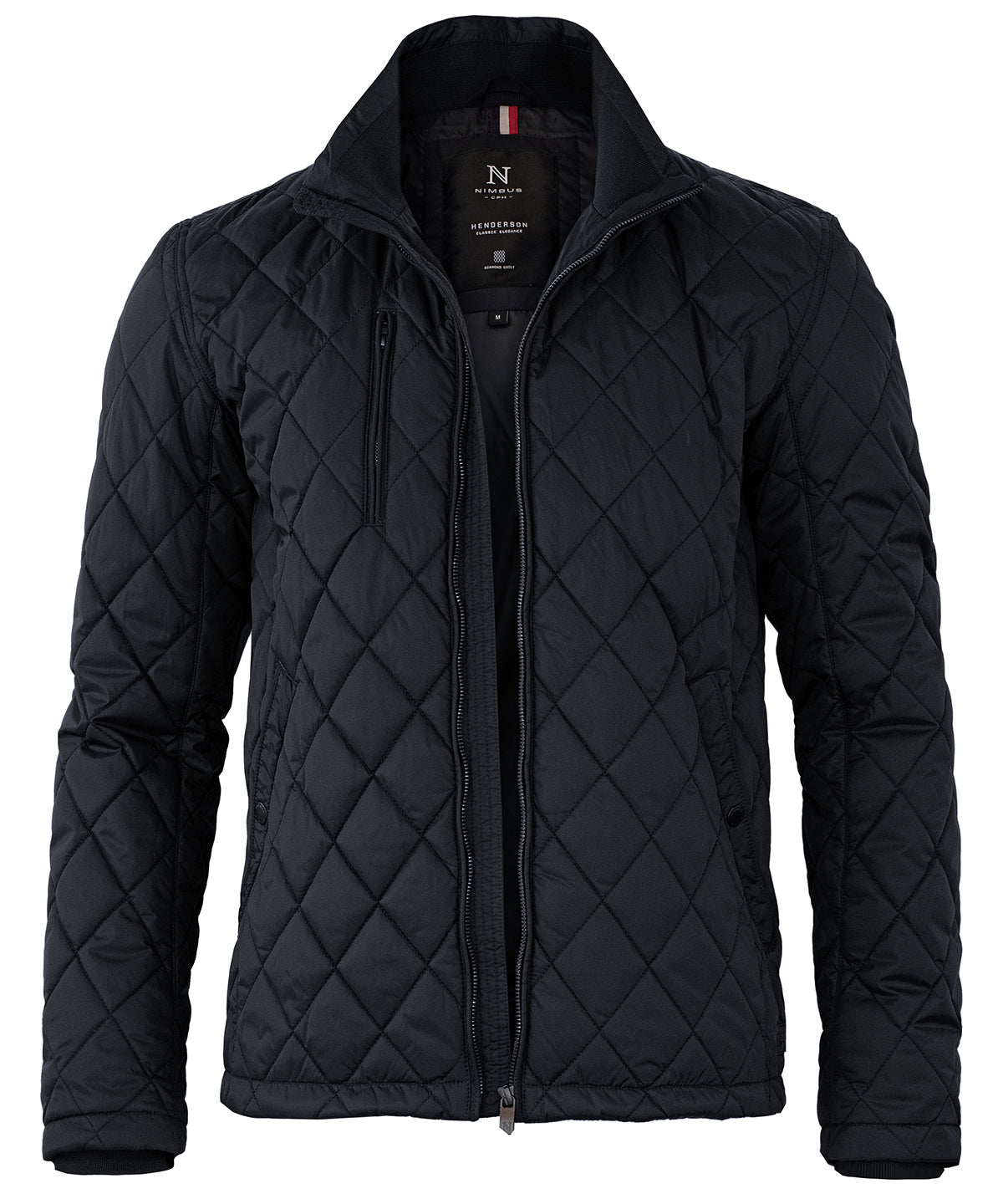 Chaqueta acolchada Henderson elegante con diamantes | Azul Medianoche