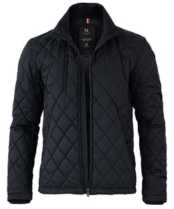 Chaqueta acolchada Henderson elegante con diamantes | Azul Medianoche