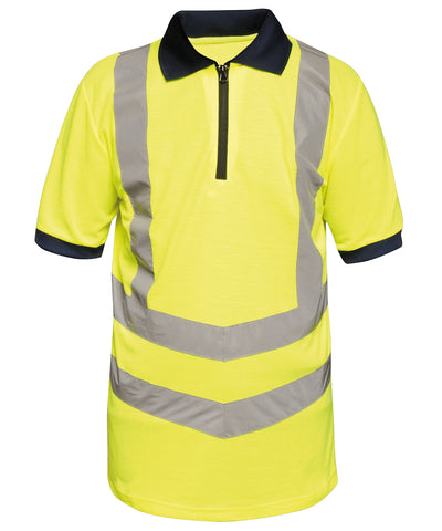 Polo profesional de alta visibilidad | Amarillo/Marino