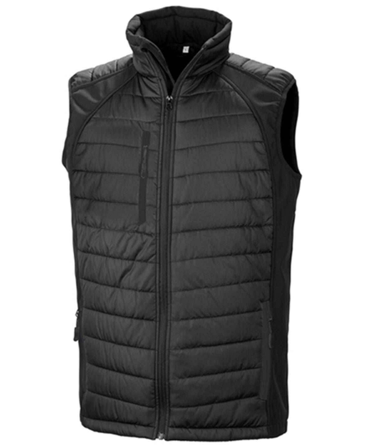 Chaleco acolchado softshell Compass | Negro/Negro