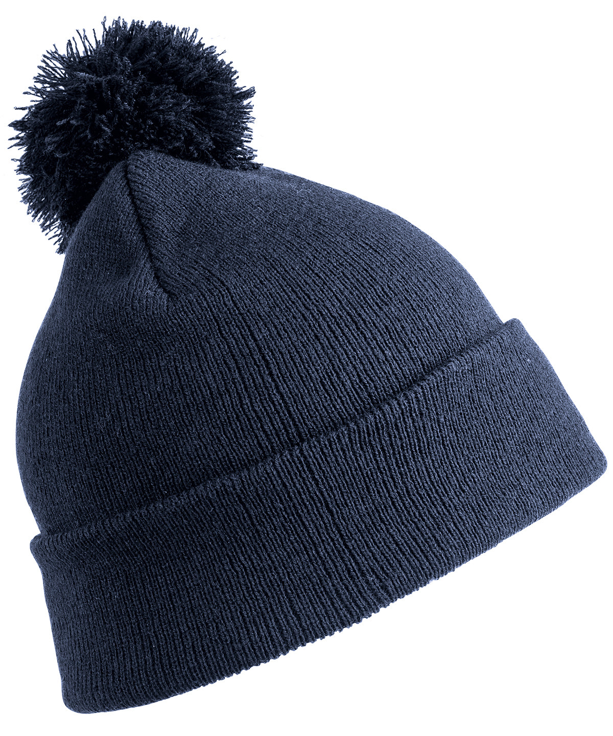 Gorro de lana con pompn para nios | Azul Marino