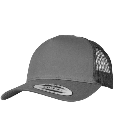 Gorra de camionero retro de 5 paneles (6506) | Gris Carbn